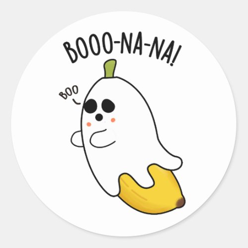 Boo_nana Funny Ghost Banana Pun  Classic Round Sticker