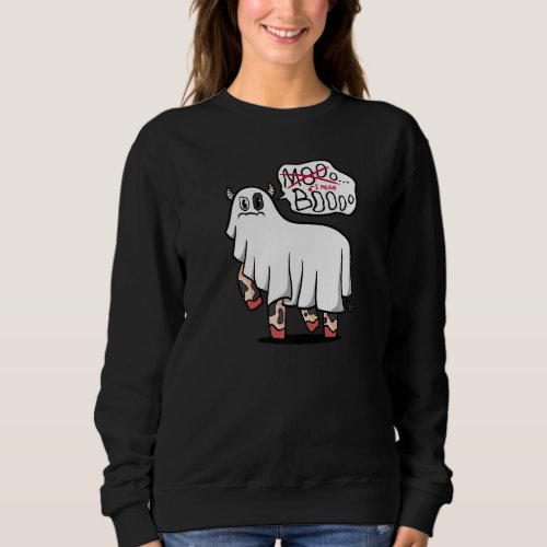 Boo Not Moo Ghost Cow Halloween Costume For Boys G Sweatshirt