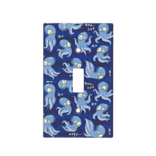 Boo Octopus Blue Kids Clothing & Décor Light Switch Cover