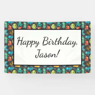 Boo Octopus Cute Multicolor Kids Clothing & Décor Banner