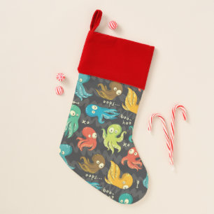 Boo Octopus Cute Multicolor Kids Clothing & Décor Christmas Stocking