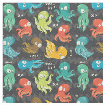Boo Octopus Cute Multicolor Kids Clothing &amp; Décor Fabric