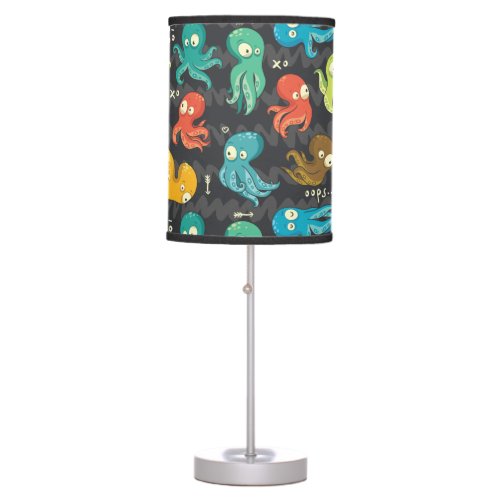 Boo Octopus Cute Multicolor Kids Clothing  Dcor Table Lamp