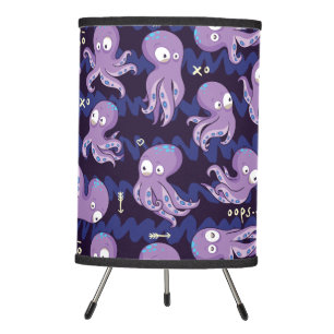 Boo Octopus Cute Multicolor Kids Clothing & Décor Tripod Lamp