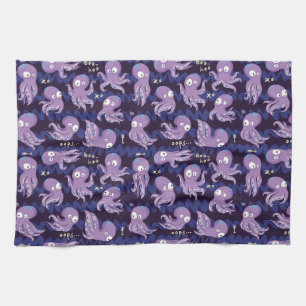 Boo Octopus Cute Purple Kids Clothing & Décor Kitchen Towel