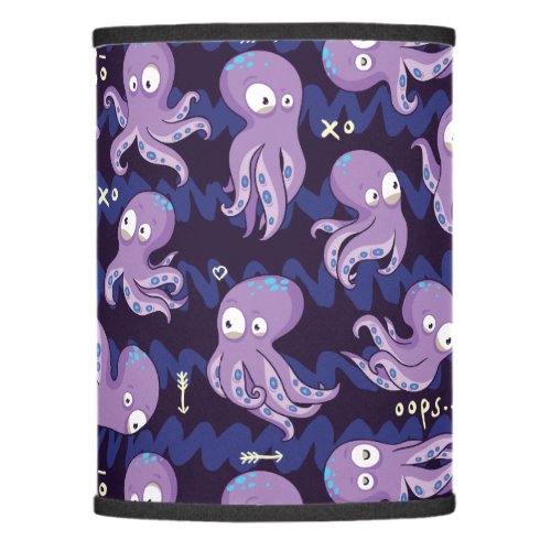 Boo Octopus Cute Purple Kids Clothing  Dcor Lamp Shade