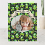 Boo Octopus Green Cute Kids Birthday Card