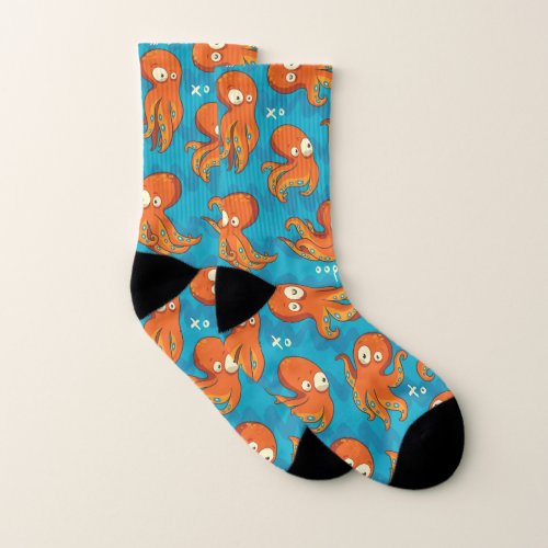 Boo Octopus Orange Kids Clothing  Dcor Socks
