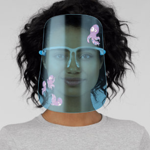 Boo Octopus Purple Kids Clothing & Décor Face Shield