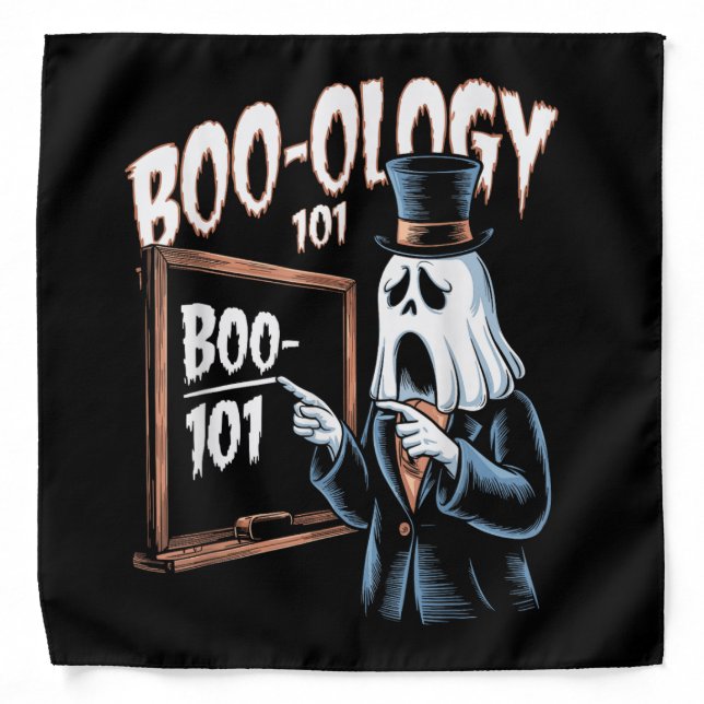Boo-Ology 101,happy halloween Bandana (Front)