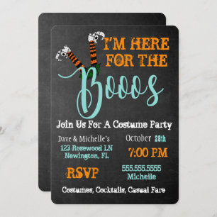 Boo On Booze And Boos Halloween Party Invitation