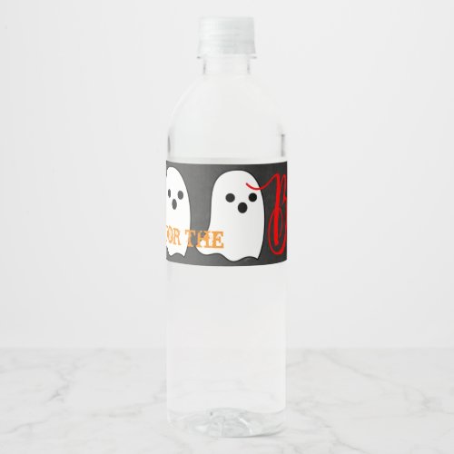 Boo On Booze And Boos Halloween Party Water Bottle Label