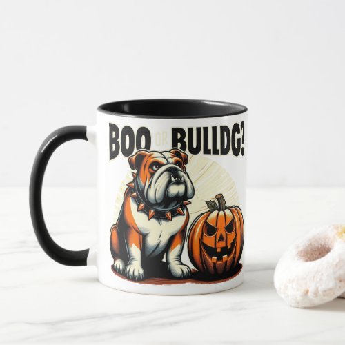 Boo or Bulldog Mischievous Pop Art Design Mug