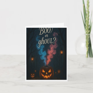 Boo or Ghoul Halloween Gender Reveal Invitation