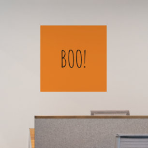 Boo orange spooky minimalist Halloween decorative Wall Decal