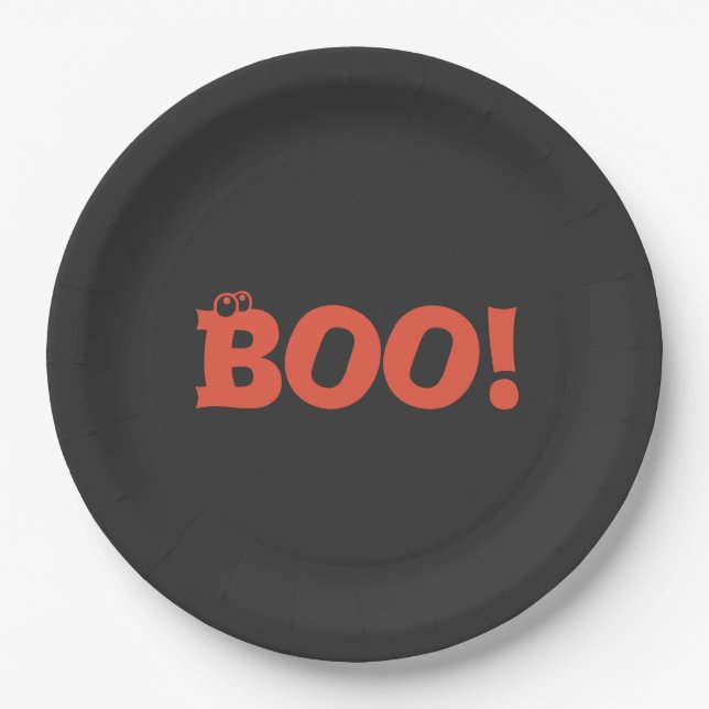 Boo!  paper plates (Front)