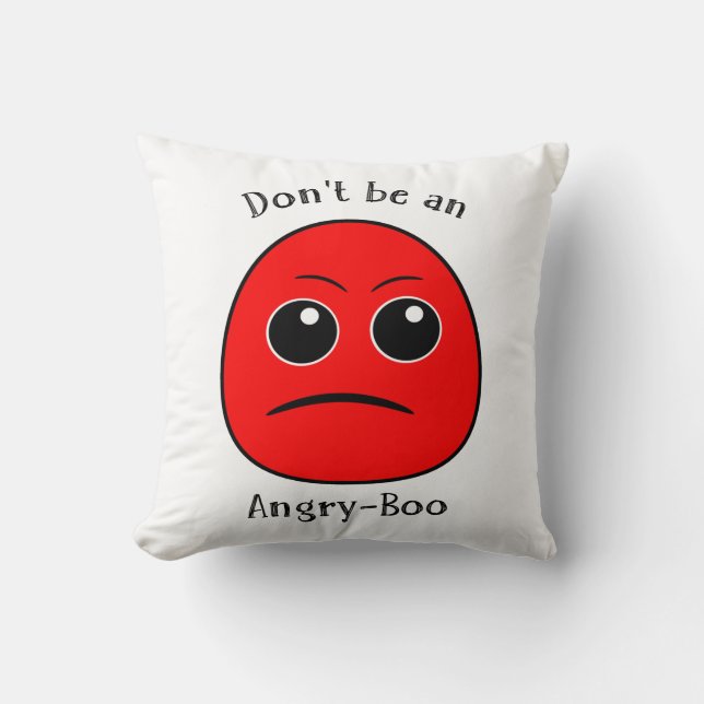 Boo Pillows - Angry-Boo (Front)