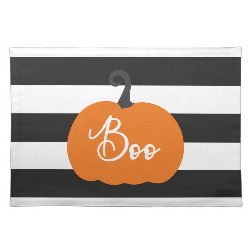 Boo Pumpkin Halloween Cloth Placemat
