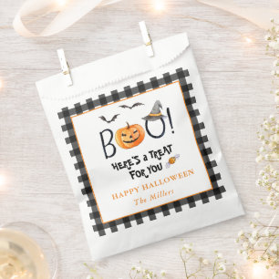 BOO Pumpkin Happy Halloween treat  Favor Bag