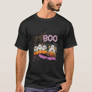 Boo Pumpkin Pink Ribbon Funny Breast Cancer Hallow T-Shirt
