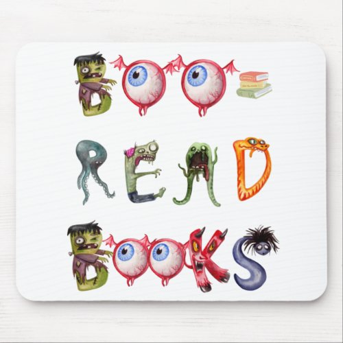 boo read books 4500  5400 px 12 mouse pad