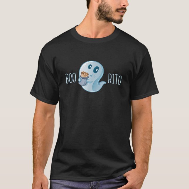 Boo Rito Funny Mexican Taco Burrito Ghost Hallowee T-Shirt (Front)