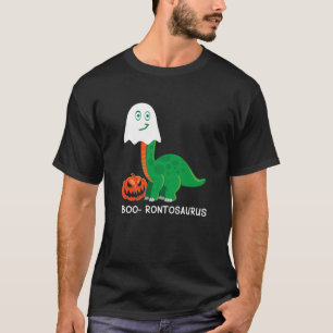 Boo-Rontosaurus Funny Halloween Ghost Dinosaur Lov T-Shirt