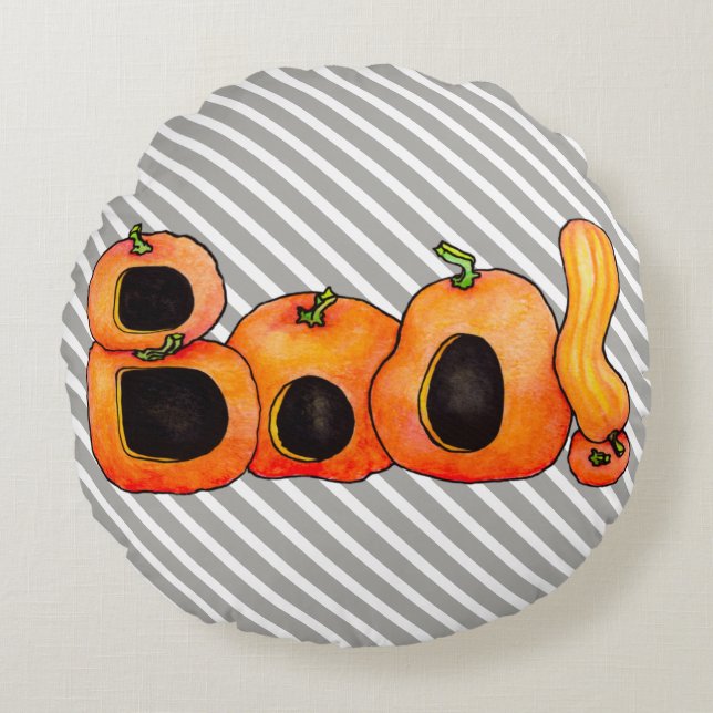 Boo Round Pillow (Front)