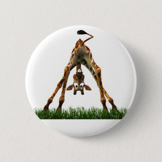Boo! Says Olympia Giraffe Pinback Button