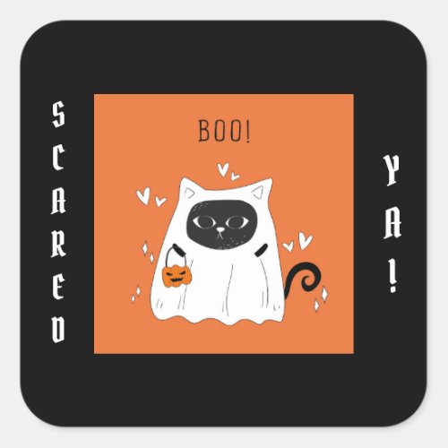 BOO Scared Ya Halloween Stickers  Labels