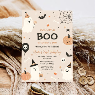 Boo Second Birthday Our Little Boo Is Turning Two Invitation