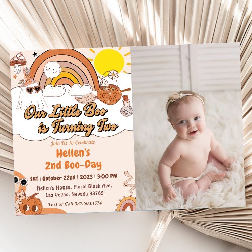 Boo Second Birthday Our Little Boo Is Turning Two Invitation