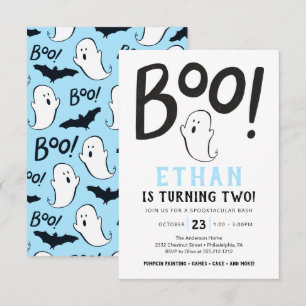 Boo! Second Birthday Party Halloween Invitation