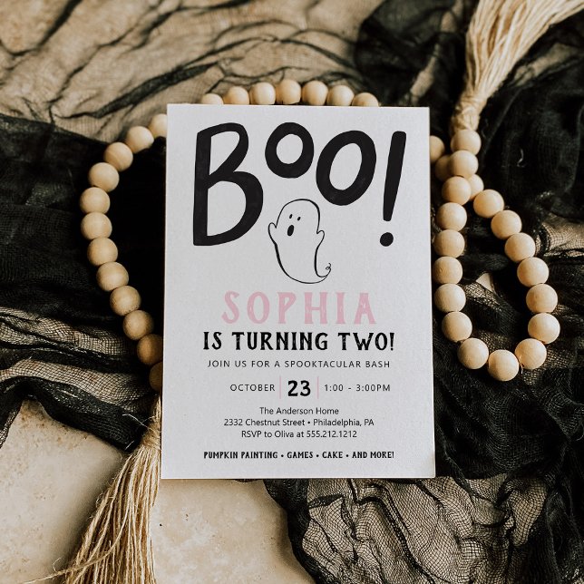 Boo! Second Birthday Party Halloween Invitation (Creator Uploaded)