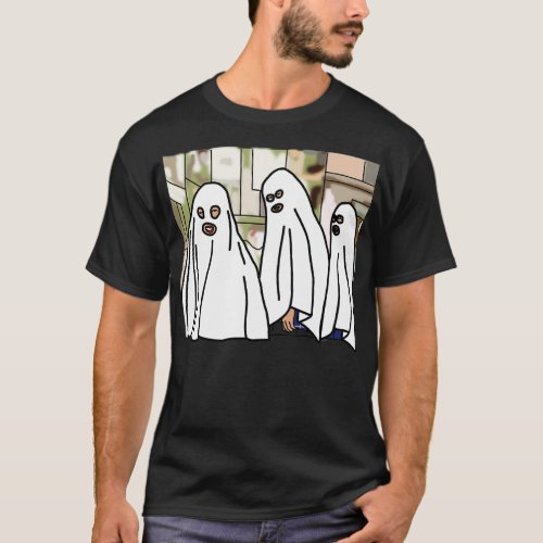 Boo Sheet Distracted Boyfriend Meme Halloween Ghos T_Shirt