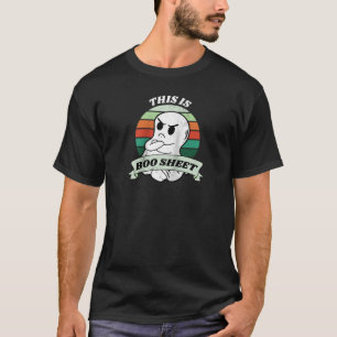Boo Sheet Ghost Halloween Raglan Baseball Tee