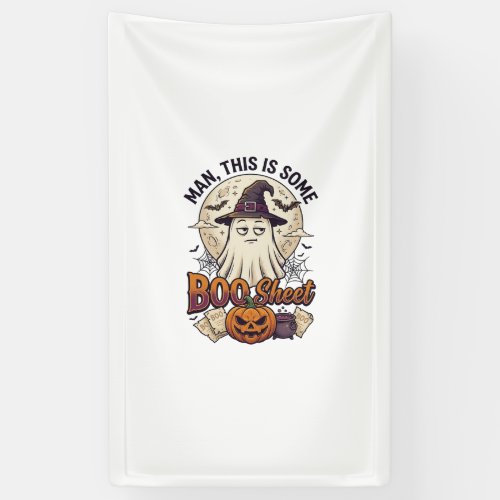 Boo Sheet Ghost Pumpkin Halloween Moon Cauldron Banner