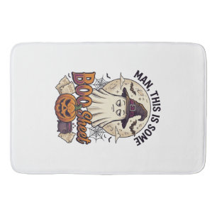 Boo Sheet Ghost Pumpkin Halloween Moon Cauldron Bath Mat