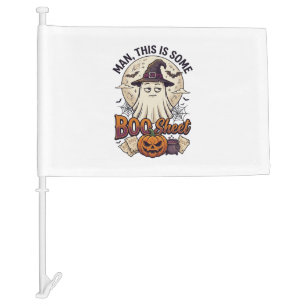Boo Sheet Ghost Pumpkin Halloween Moon Cauldron Car Flag