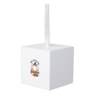 Boo Sheet Ghost Pumpkin Halloween Moon Cauldron Cube Ornament