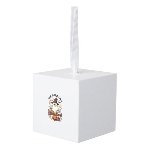 Boo Sheet Ghost Pumpkin Halloween Moon Cauldron Cube Ornament