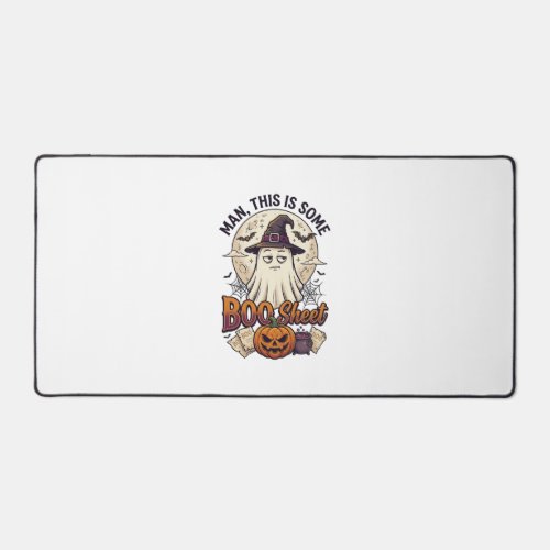 Boo Sheet Ghost Pumpkin Halloween Moon Cauldron Desk Mat