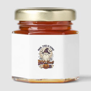 Boo Sheet Ghost Pumpkin Halloween Moon Cauldron Honey Jar Favors