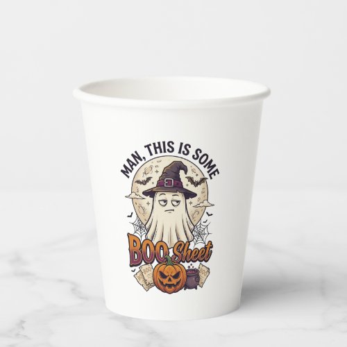 Boo Sheet Ghost Pumpkin Halloween Moon Cauldron Paper Cups