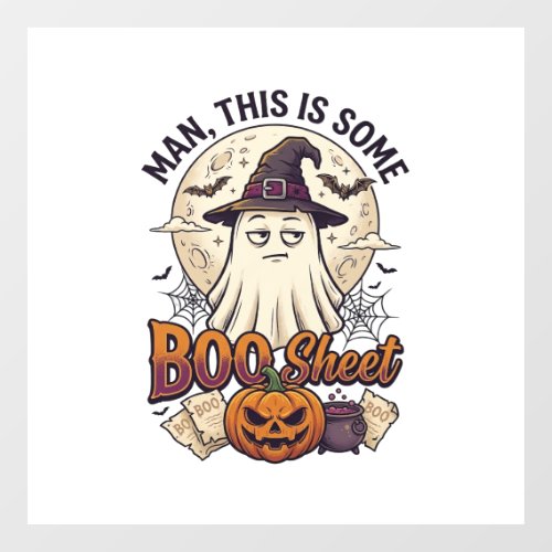 Boo Sheet Ghost Pumpkin Halloween Moon Cauldron Window Cling