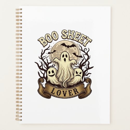Boo Sheet Lover Halloween Ghosts Moon Bats_1 Planner