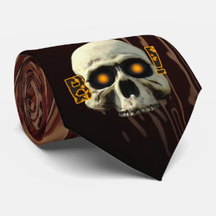 Boo Skull Neck Tie