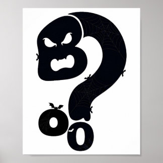 Boo Skull Question Mark Poster