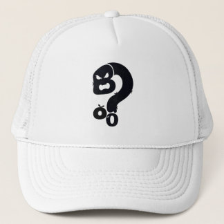 Boo Skull Question Mark Trucker Hat