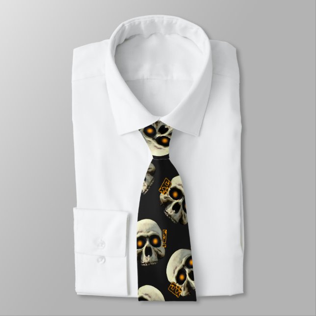 Boo Skulls Tie (Tied)